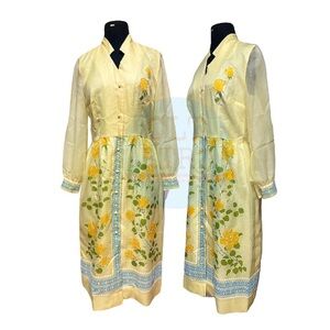 vtg Alfred Shaheen • Hostess Dress • Signed